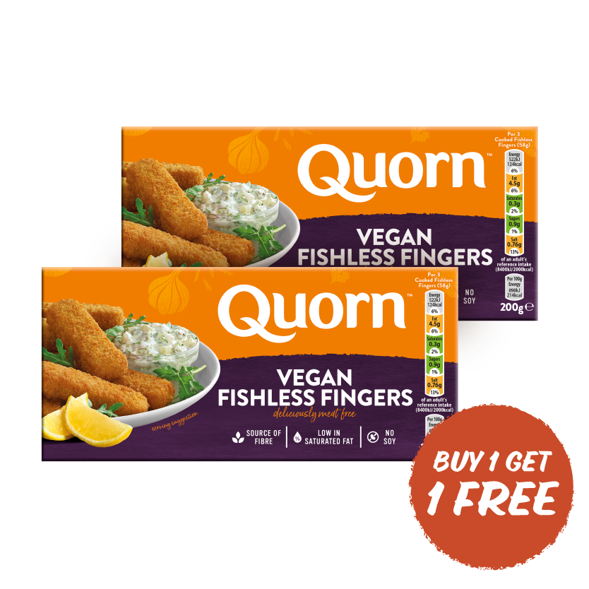 BUY 1 FREE 1: Quorn Vegan Fishless Fingers (Promo) – &SO